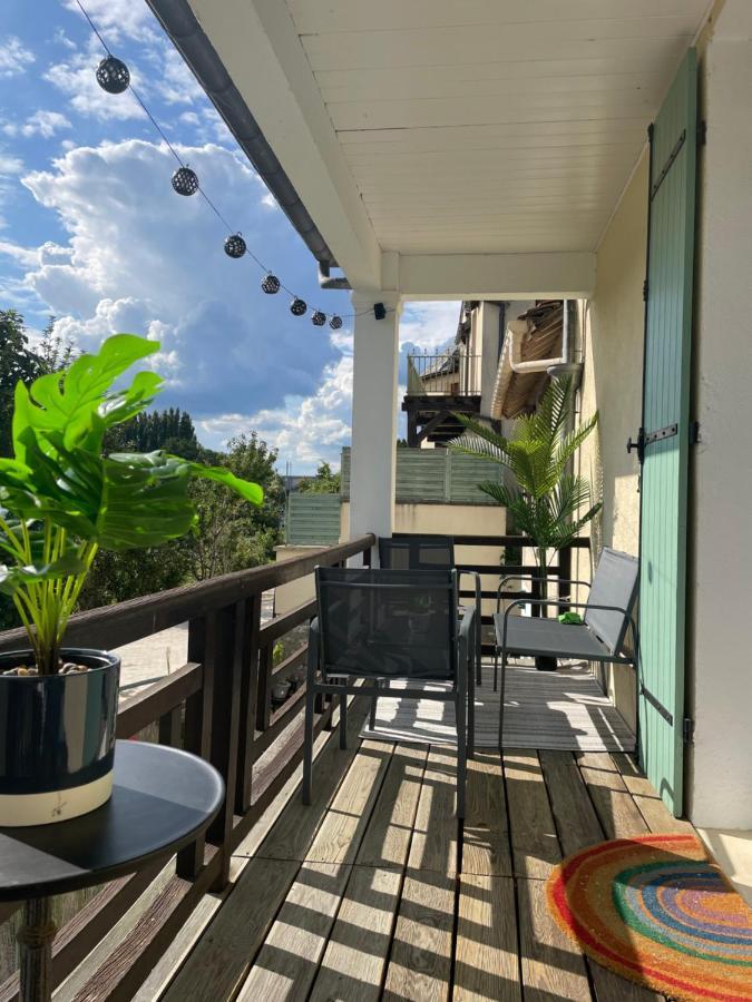 Ferienwohnung T3-Balcon Plein Sud-Acces Direct Au Bord Du Loing Moret-sur-Loing Exterior foto